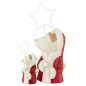 Papá Noel de polirresina multicolor con luces LED 23*23*67 cm