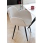 Chaise en textile blanc 53*58*80.5 cm