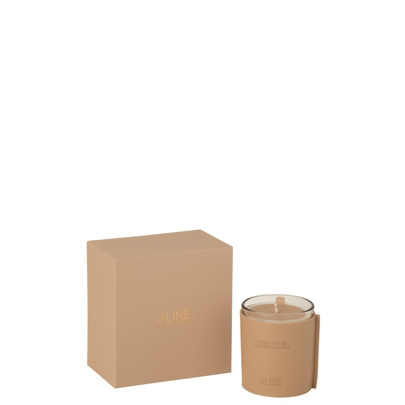 Vela perfumada 40H castanha 14x9x14,5 cm
