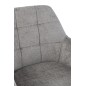 Cadeira em metal cinzento 58x56,5x85 cm