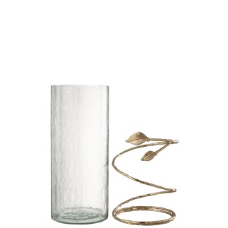 Vase en verre transparent 15*15*40 cm