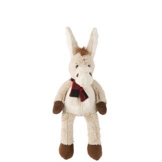 Peluche de burro de tela beige 25*23*28 cm