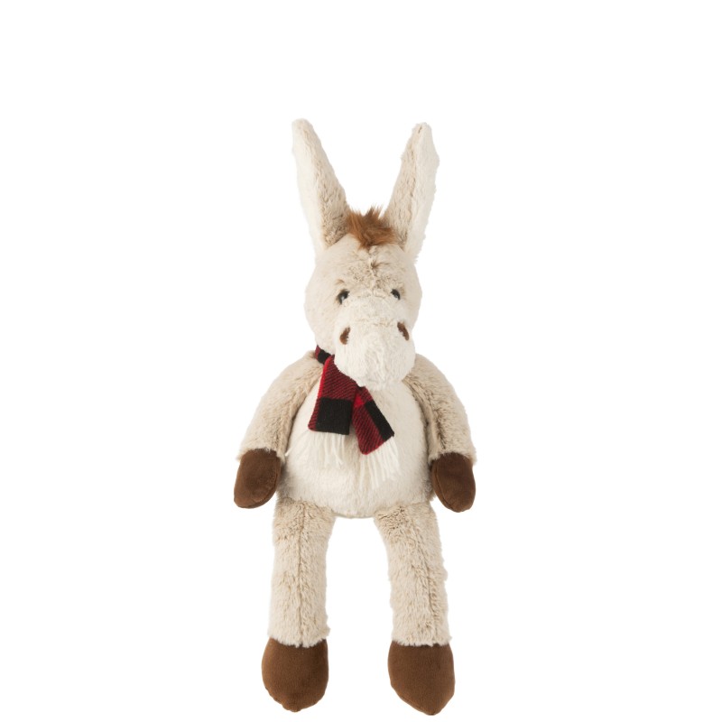 Peluche burro em tecido bege 25x23x28 cm Peluche burro em tecido bege 25x23x28 cm