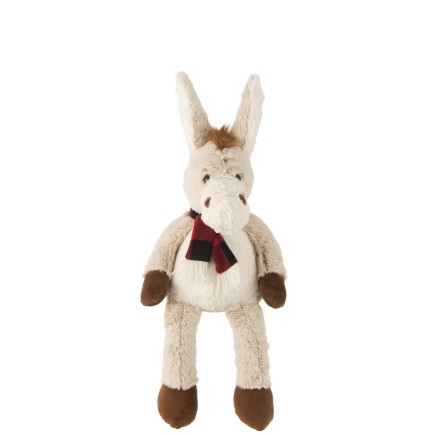 Peluche de burro de tela beige 25*23*28 cm