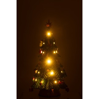 Sapin de Noël avec led en polyrésine multicouleur 24.5*24.5*51.5 cm