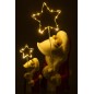 Papai Noel com luzes LED em poliresina multicolorida 23x23x67 cm