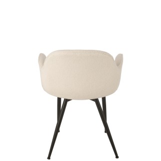 Chaise en textile blanc 53*58*80.5 cm