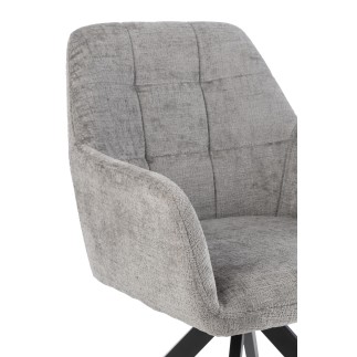 Chaise en métal gris 58*56.5*85 cm