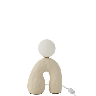 Lámpara de mesa de piedra beige 19.5*11*30 cm