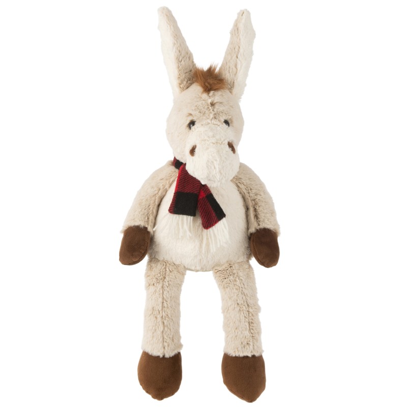 Peluche burro em tecido bege 30x25x33 cm Peluche burro em tecido bege 30x25x33 cm