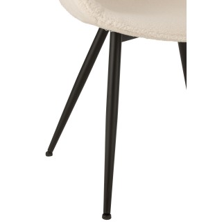 Chaise en textile blanc 53*58*80.5 cm