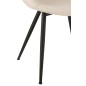 Cadeira em tecido branco 53x58x80,5 cm