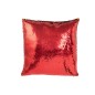 Almofada quadrada em tecido vermelho 45x45x15 cm