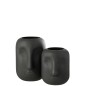 Vaso de vidro preto 18x18x25 cm