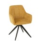 Cadeira em metal amarelo 58x56,5x85 cm