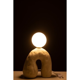 Lámpara de mesa de piedra beige 19.5*11*30 cm