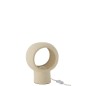 Lámpara de mesa redonda de piedra beige 23*14*27 cm