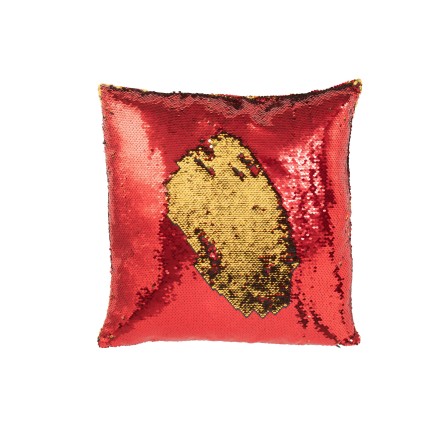 Coussin carré en tissu rouge 45*45*15 cm