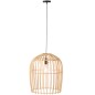 Candeeiro suspenso em madeira natural 42x42x48 cm