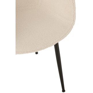 Chaise en textile blanc 53*58*80.5 cm