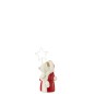 Papai Noel com luzes LED em poliresina multicolorida 13x11,5x35,5 cm