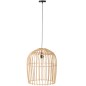 Candeeiro suspenso em madeira natural 42x42x48 cm