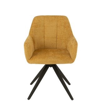 Chaise en métal jaune 58*56.5*85 cm