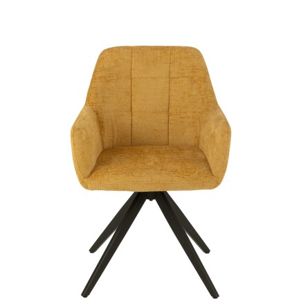 Chaise en métal jaune 58*56.5*85 cm
