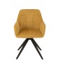 Cadeira em metal amarelo 58x56,5x85 cm