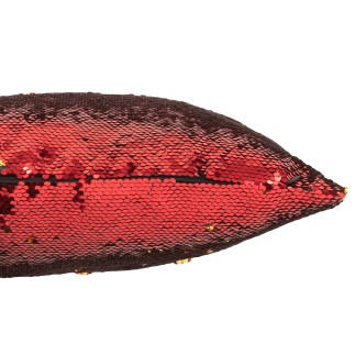 Cuscino quadrato in tessuto rosso 45x45x15 cm
