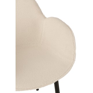 Chaise en textile blanc 53*58*80.5 cm