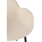 Cadeira em tecido branco 53x58x80,5 cm