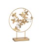 Suporte para velas em metal dourado 35x14x46,5 cm