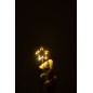 Papai Noel com luzes LED em poliresina multicolorida 13x11,5x35,5 cm