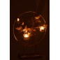 Suporte para velas em metal dourado 35x14x46,5 cm