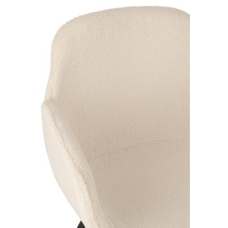 Chaise en textile blanc 53*58*80.5 cm