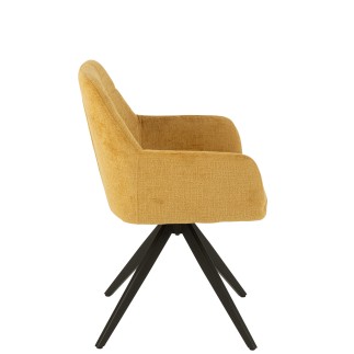 Chaise en métal jaune 58*56.5*85 cm