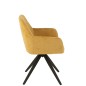 Cadeira em metal amarelo 58x56,5x85 cm