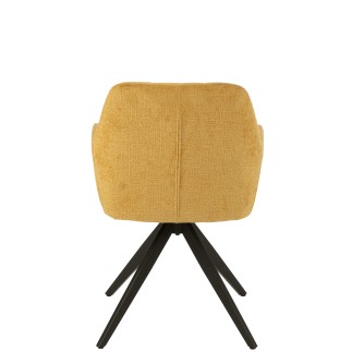 Chaise en métal jaune 58*56.5*85 cm