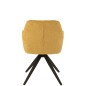 Cadeira em metal amarelo 58x56,5x85 cm