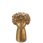 Cache-pot rosto em poliresina dourada 21,5 x 18,5 x 35 cm Cache-pot rosto em poliresina dourada 21,5 x 18,5 x 35 cm
