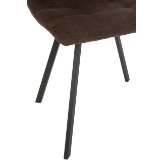 Silla de metal marrón 55*45*85 cm
