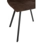 Cadeira em metal castanho 55x45x85 cm