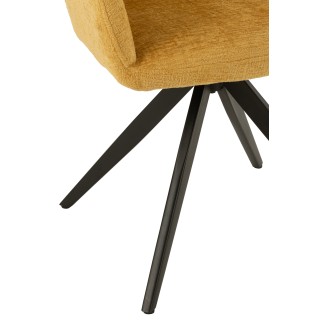 Chaise en métal jaune 58*56.5*85 cm