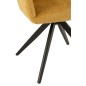 Cadeira em metal amarelo 58x56,5x85 cm
