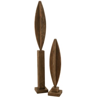 Objeto decorativo de madera marrón 15*15*115 cm