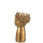 Cache-pot rosto em poliresina dourada 21,5 x 18,5 x 35 cm Cache-pot rosto em poliresina dourada 21,5 x 18,5 x 35 cm