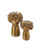 Cache-pot rosto em poliresina dourada 21,5 x 18,5 x 35 cm Cache-pot rosto em poliresina dourada 21,5 x 18,5 x 35 cm