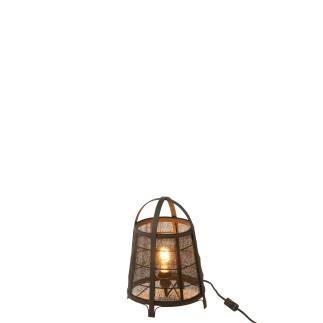 Lámpara de mesa de tela negra 26*26*35 cm