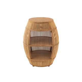 Mueble ovalado de madera marrón 61*61*79 cm